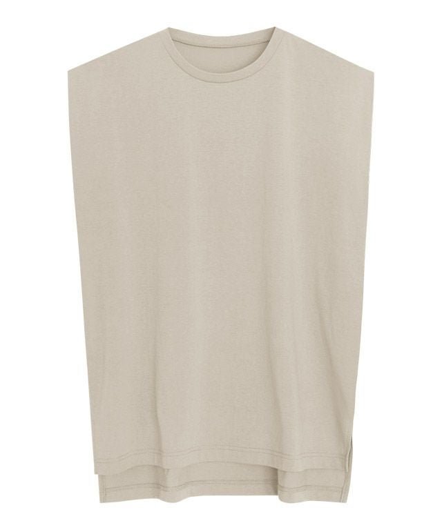 【ピエロ/Pierrot】のショルダータックTシャツ インテリア・キッズ・メンズ・レディースファッション・服の通販 founy(ファウニー) 　ファッション　Fashion　レディースファッション　Fashion for Women　トップス・カットソー　Cut & Sew Tops　シャツ・ブラウス・オフィスカジュアル　Elegant Blouses & Button-Ups　ロングTシャツ・Tシャツ　Longline T-Shirts & Tees　ショルダー　Shoulder, Shoulder Strap　シンプル　Simple, Minimal　プチプライス・低価格　Affordable / Budget Price　グレージュ|ID: prp329100004973497 ipo3291000000037290336