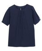 【ピエロ/Pierrot】の【A会場】パールアクセントブラウス 大人の最旬トレンドファッション＆コーディネート founy(ファウニー) ファッション Fashion レディースファッション Fashion for Women トップス・カットソー Cut & Sew Tops シャツ・ブラウス・オフィスカジュアル Elegant Blouses & Button-Ups 送料無料 Free Shipping シンプル Simple, Minimal スリット Slit, Slit Detail トレンド Trend, Trending Now パール Pearl, Pearl Accent プチプライス・低価格 Affordable / Budget Price エレガント 上品 Elegant thumbnail ネイビー|ID: prp329100004973499 ipo3291000000037290342