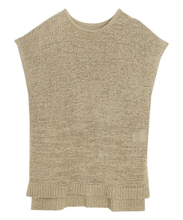 【ピエロ/Pierrot】の【A会場】テープヤーンフレンチスリーブニット インテリア・キッズ・メンズ・レディースファッション・服の通販 founy(ファウニー) 　ファッション　Fashion　レディースファッション　Fashion for Women　トップス・カットソー　Cut & Sew Tops　ニット　Knit Tops & Sweaters　送料無料　Free Shipping　おすすめ　Recommended / Our Picks　スリーブ　Sleeve, Long Sleeve / Short Sleeve　フレンチ　French, French Style　プチプライス・低価格　Affordable / Budget Price　エレガント 上品　Elegant　夏　Summer　ベージュ|ID: prp329100004973500 ipo3291000000037290347