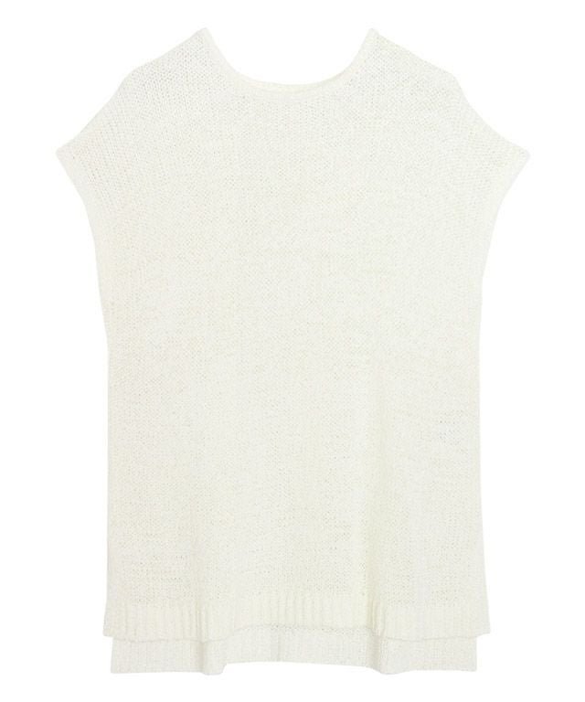 【ピエロ/Pierrot】の【A会場】テープヤーンフレンチスリーブニット インテリア・キッズ・メンズ・レディースファッション・服の通販 founy(ファウニー) 　ファッション　Fashion　レディースファッション　Fashion for Women　トップス・カットソー　Cut & Sew Tops　ニット　Knit Tops & Sweaters　送料無料　Free Shipping　おすすめ　Recommended / Our Picks　スリーブ　Sleeve, Long Sleeve / Short Sleeve　フレンチ　French, French Style　プチプライス・低価格　Affordable / Budget Price　エレガント 上品　Elegant　夏　Summer　オフホワイト|ID: prp329100004973500 ipo3291000000037290349