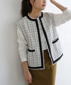 【ピエロ/Pierrot】の【アウトレットSALE!】ノーカラーツイードジレ 157cm / ホワイト / M|ID: prp329100004973508 ipo3291000000037290381