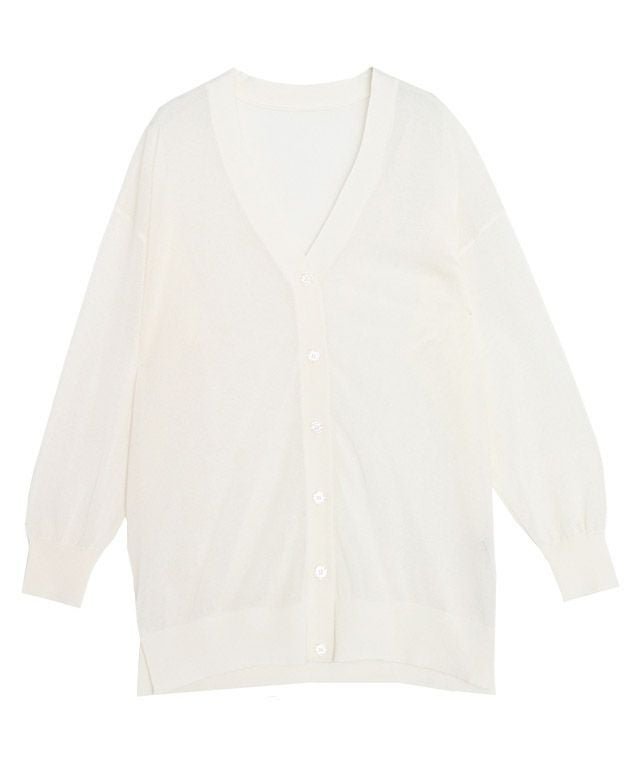 【ピエロ/Pierrot】のドライタッチカーディガン インテリア・キッズ・メンズ・レディースファッション・服の通販 founy(ファウニー) 　ファッション　Fashion　レディースファッション　Fashion for Women　トップス・カットソー　Cut & Sew Tops　カーディガン・羽織り　Layered Style Cardigans　おすすめ　Recommended / Our Picks　インナー　Innerwear　カーディガン　Cardigan, Knitwear　スリット　Slit, Slit Detail　プチプライス・低価格　Affordable / Budget Price　ボトム　Bottoms, Lower Wear　リラックス　Relax, Relaxed Fit　アイボリー|ID: prp329100004973525 ipo3291000000037290453