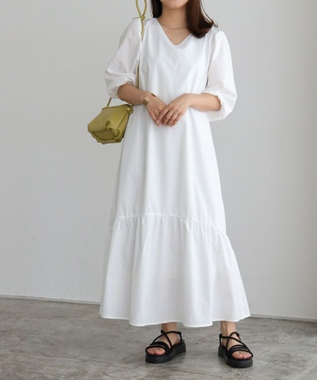【ピエロ/Pierrot】の2wayパフスリーブワンピース インテリア・キッズ・メンズ・レディースファッション・服の通販 founy(ファウニー) 　ファッション　Fashion　レディースファッション　Fashion for Women　ワンピース　Dresses　スリーブ　Sleeve, Long Sleeve / Short Sleeve　プチプライス・低価格　Affordable / Budget Price　オフホワイト|ID: prp329100004973528 ipo3291000000037290468