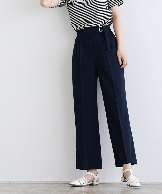 【ピエロ/Pierrot】のダブルタックグルカパンツ インテリア・キッズ・メンズ・レディースファッション・服の通販 founy(ファウニー) 　ファッション　Fashion　レディースファッション　Fashion for Women　パンツ　Pants & Trousers　ダブル　Double, Double-Breasted　プチプライス・低価格　Affordable / Budget Price　エレガント 上品　Elegant　ネイビー|ID: prp329100004973530 ipo3291000000037290473