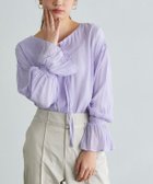 【ピエロ/Pierrot】の【B会場】2wayシアースラブキャンディブラウス 大人の最旬トレンドファッション＆コーディネート founy(ファウニー) ファッション Fashion レディースファッション Fashion for Women トップス・カットソー Cut & Sew Tops シャツ・ブラウス・オフィスカジュアル Elegant Blouses & Button-Ups スリーブ Sleeve, Long Sleeve / Short Sleeve デコルテ Décolleté, Neckline プチプライス・低価格 Affordable / Budget Price thumbnail ラベンダー|ID: prp329100004973531 ipo3291000000037290479