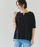 【ピエロ/Pierrot】のRASW バイオシルケットキーネックTシャツ 大人の最旬トレンドファッション＆コーディネート founy(ファウニー) ファッション Fashion レディースファッション Fashion for Women トップス・カットソー Cut & Sew Tops シャツ・ブラウス・オフィスカジュアル Elegant Blouses & Button-Ups ロングTシャツ・Tシャツ Longline T-Shirts & Tees カットソー Cut and Sewn Top プチプライス・低価格 Affordable / Budget Price 夏 Summer 抗菌 Antibacterial, Bacteria-Resistant thumbnail ブラック|ID: prp329100004973534 ipo3291000000037290486