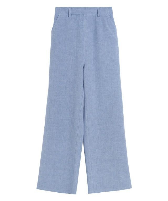 【ピエロ/Pierrot】の【A会場】リネンタッチストレートパンツ インテリア・キッズ・メンズ・レディースファッション・服の通販 founy(ファウニー) 　ファッション　Fashion　レディースファッション　Fashion for Women　パンツ　Pants & Trousers　送料無料　Free Shipping　おすすめ　Recommended / Our Picks　ストレート　Straight, Straight Cut　プチプライス・低価格　Affordable / Budget Price　リネン　Linen, Linen Fabric　エレガント 上品　Elegant　杢ブルー|ID: prp329100004973569 ipo3291000000037290629