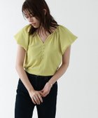 【ピエロ/Pierrot】の【アウトレットSALE!】キーネックパフスリーブブラウス 大人の最旬トレンドファッション＆コーディネート founy(ファウニー) ファッション Fashion レディースファッション Fashion for Women トップス・カットソー Cut & Sew Tops シャツ・ブラウス・オフィスカジュアル Elegant Blouses & Button-Ups アウトレット Outlet / Clearance スリーブ Sleeve, Long Sleeve / Short Sleeve バルーン Balloon, Balloon Silhouette フェミニン Feminine, Girly フレンチ French, French Style プチプライス・低価格 Affordable / Budget Price ボトム Bottoms, Lower Wear thumbnail イエロー|ID: prp329100004973570 ipo3291000000037290633