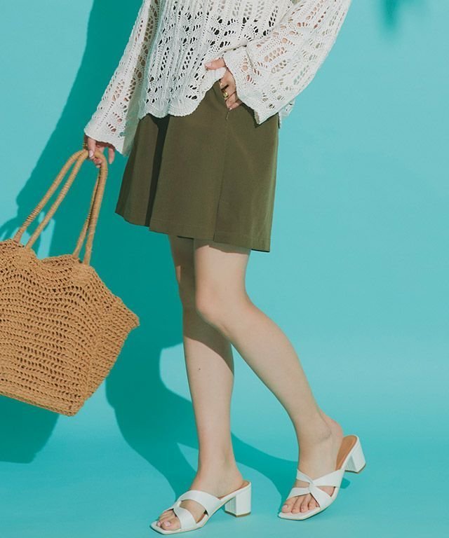 【ピエロ/Pierrot】の【ラッシュガード】フレアショートパンツ インテリア・キッズ・メンズ・レディースファッション・服の通販 founy(ファウニー) 　ファッション　Fashion　レディースファッション　Fashion for Women　パンツ　Pants & Trousers　ショートパンツ・ハーフパンツ　High-Waisted & Relaxed Shorts　送料無料　Free Shipping　ウォッシャブル　Machine Washable　ショート　Short, Short Length　スリット　Slit, Slit Detail　フェミニン　Feminine, Girly　フリル　Frill, Ruffle　フレア　Flare, Flared　プチプライス・低価格　Affordable / Budget Price　ポケット　Pocket, Pocket Detail　メッシュ　Mesh, Net Fabric　夏　Summer　カーキ|ID: prp329100004973580 ipo3291000000037290660