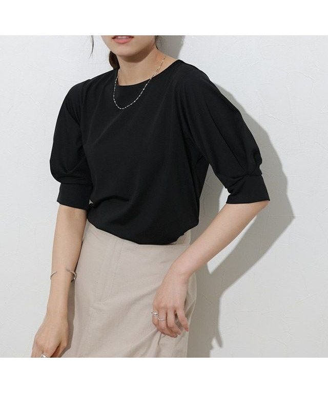 【ピエロ/Pierrot】の接触冷感パフスリーブTシャツ インテリア・キッズ・メンズ・レディースファッション・服の通販 founy(ファウニー) https://founy.com/ ファッション Fashion レディースファッション Fashion for Women トップス・カットソー Cut & Sew Tops シャツ・ブラウス・オフィスカジュアル Elegant Blouses & Button-Ups ロングTシャツ・Tシャツ Longline T-Shirts & Tees 送料無料 Free Shipping カットソー Cut and Sewn Top カフス Cuff Design シンプル Simple, Minimal スリーブ Sleeve, Long Sleeve / Short Sleeve プチプライス・低価格 Affordable / Budget Price エレガント 上品 Elegant |ID: prp329100004973599 ipo3291000000037290739