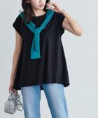 【ピエロ/Pierrot】の接触冷感フレンチスリーブAラインTシャツ ブラック|ID: prp329100004973600 ipo3291000000037290748