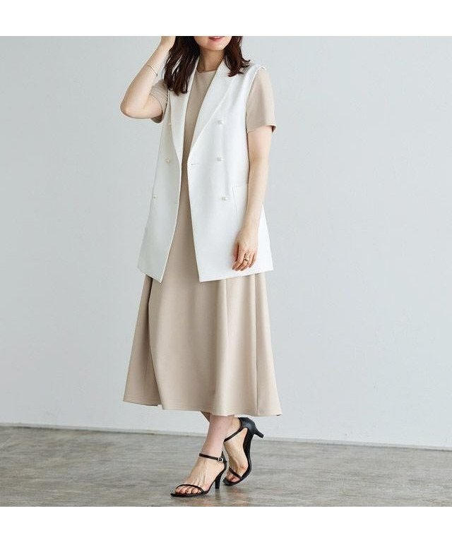 【ピエロ/Pierrot】のポンチAラインワンピース インテリア・キッズ・メンズ・レディースファッション・服の通販 founy(ファウニー) 　ファッション　Fashion　レディースファッション　Fashion for Women　ワンピース　Dresses　Aラインワンピース・フレアシルエット　A-Line Dresses / Flared Silhouette Dresses　プチプライス・低価格　Affordable / Budget Price　ライトベージュ|ID: prp329100004973609 ipo3291000000037290790