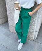【ピエロ/Pierrot】の接触冷感イージータックテーパードパンツ 157cm / グリーン / M|ID: prp329100004973623 ipo3291000000037290845