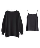 【ピエロ/Pierrot】の【アウトレットSALE!】インナー付きシアーニット ブラック|ID: prp329100004973694 ipo3291000000037291117