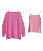 【ピエロ/Pierrot】の【アウトレットSALE!】インナー付きシアーニット ピンク|ID: prp329100004973694 ipo3291000000037291119