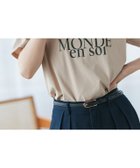 【ピエロ/Pierrot】の【接触冷感・イージーケア】選べるロゴTシャツ 大人の最旬トレンドファッション＆コーディネート founy(ファウニー) ファッション Fashion レディースファッション Fashion for Women トップス・カットソー Cut & Sew Tops シャツ・ブラウス・オフィスカジュアル Elegant Blouses & Button-Ups ロングTシャツ・Tシャツ Longline T-Shirts & Tees 送料無料 Free Shipping インナー Innerwear プチプライス・低価格 Affordable / Budget Price エレガント 上品 Elegant thumbnail 160cm / B / グレージュ×チャコール / M|ID: prp329100004973701 ipo3291000000037291149
