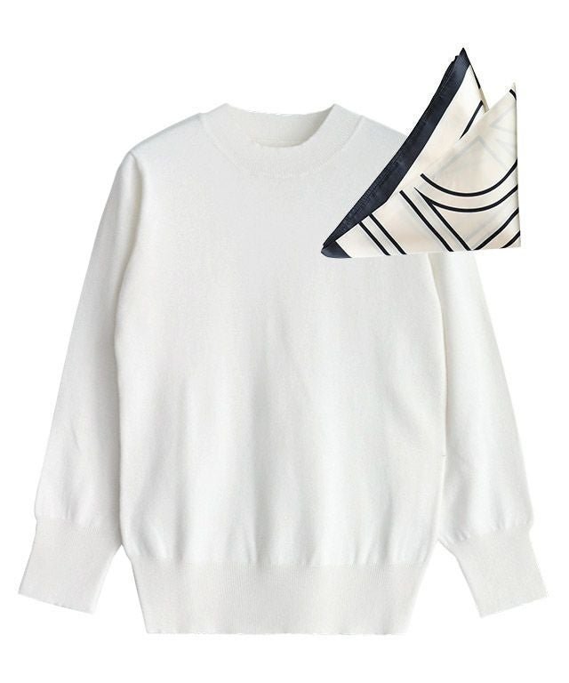 【ピエロ/Pierrot】のスカーフ付きニット インテリア・キッズ・メンズ・レディースファッション・服の通販 founy(ファウニー) https://founy.com/ ファッション Fashion レディースファッション Fashion for Women トップス・カットソー Cut & Sew Tops ニット Knit Tops & Sweaters シンプル Simple, Minimal スカーフ Scarf, Neckwear プチプライス・低価格 Affordable / Budget Price エレガント 上品 Elegant |ID: prp329100004973730 ipo3291000000037291256