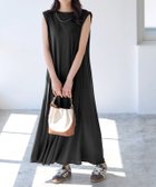【ピエロ/Pierrot】のタックスリーブロングワンピース 162cm / ブラック / M|ID: prp329100004973762 ipo3291000000037291371