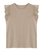 【ピエロ/Pierrot】のテレコリブフリルTシャツ モカグレージュ|ID: prp329100004973766 ipo3291000000037291393