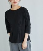 【ピエロ/Pierrot】のスタイルアップカットソー 大人の最旬トレンドファッション＆コーディネート founy(ファウニー) ファッション Fashion レディースファッション Fashion for Women トップス・カットソー Cut & Sew Tops カットソー・ベーシックTシャツ Cut-and-Sewn Tops / Stretch Tees & Basics プチプライス・低価格 Affordable / Budget Price thumbnail ブラック|ID: prp329100004973775 ipo3291000000037291425