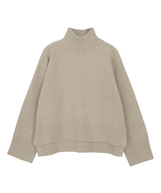 【ピエロ/Pierrot】の選べる2ネッククロップド丈ニット インテリア・キッズ・メンズ・レディースファッション・服の通販 founy(ファウニー) 　ファッション　Fashion　レディースファッション　Fashion for Women　トップス・カットソー　Cut & Sew Tops　ニット　Knit Tops & Sweaters　クロップド　Cropped, Short Length　スリット　Slit, Slit Detail　ハイネック　High Neck, Mock Neck　バランス　Balance, Style Balance　プチプライス・低価格　Affordable / Budget Price　グレージュ|ID: prp329100004973779 ipo3291000000037291450