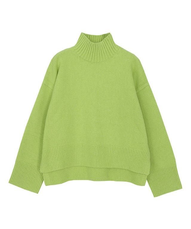 【ピエロ/Pierrot】の選べる2ネッククロップド丈ニット インテリア・キッズ・メンズ・レディースファッション・服の通販 founy(ファウニー) 　ファッション　Fashion　レディースファッション　Fashion for Women　トップス・カットソー　Cut & Sew Tops　ニット　Knit Tops & Sweaters　クロップド　Cropped, Short Length　スリット　Slit, Slit Detail　ハイネック　High Neck, Mock Neck　バランス　Balance, Style Balance　プチプライス・低価格　Affordable / Budget Price　ライトグリーン|ID: prp329100004973779 ipo3291000000037291453