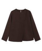 【ピエロ/Pierrot】の【アウトレットSALE!】ラインデザインラップブラウス ブラウン|ID: prp329100004973784 ipo3291000000037291472