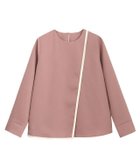 【ピエロ/Pierrot】の【アウトレットSALE!】ラインデザインラップブラウス サーモン×アイボリー|ID: prp329100004973784 ipo3291000000037291474
