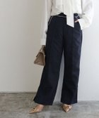 【ピエロ/Pierrot】の【アウトレットSALE!】配色パイピングパンツ 大人の最旬トレンドファッション＆コーディネート founy(ファウニー) ファッション Fashion レディースファッション Fashion for Women パンツ Pants & Trousers アウトレット Outlet / Clearance シンプル Simple, Minimal スリット Slit, Slit Detail プチプライス・低価格 Affordable / Budget Price ポケット Pocket, Pocket Detail エレガント 上品 Elegant thumbnail 150cm / ネイビー / M|ID: prp329100004973789 ipo3291000000037291490