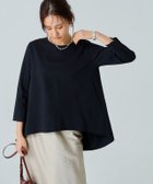 【ピエロ/Pierrot】の【アウトレットSALE!】 RASW GIZAコットンバックギャザーTシャツ 大人の最旬トレンドファッション＆コーディネート founy(ファウニー) ファッション Fashion レディースファッション Fashion for Women トップス・カットソー Cut & Sew Tops シャツ・ブラウス・オフィスカジュアル Elegant Blouses & Button-Ups ロングTシャツ・Tシャツ Longline T-Shirts & Tees アウトレット Outlet / Clearance なめらか Smooth, Silky Texture ギャザー Gathered, Ruffled シンプル Simple, Minimal バランス Balance, Style Balance フレア Flare, Flared フロント Front, Front Design プチプライス・低価格 Affordable / Budget Price ロング Long, Long-Length 抗菌 Antibacterial, Bacteria-Resistant thumbnail ブラック|ID: prp329100004973797 ipo3291000000037291530