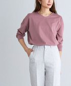 【ピエロ/Pierrot】の【Easy care】2wayロングスリーブTシャツ 大人の最旬トレンドファッション＆コーディネート founy(ファウニー) ファッション Fashion レディースファッション Fashion for Women トップス・カットソー Cut & Sew Tops シャツ・ブラウス・オフィスカジュアル Elegant Blouses & Button-Ups ロングTシャツ・Tシャツ Longline T-Shirts & Tees シンプル Simple, Minimal スリーブ Sleeve, Long Sleeve / Short Sleeve プチプライス・低価格 Affordable / Budget Price ロング Long, Long-Length エレガント 上品 Elegant thumbnail スモークピンク|ID: prp329100004973806 ipo3291000000037291572