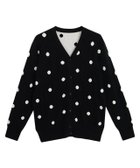 【ピエロ/Pierrot】の【アウトレットSALE!】ドットニットカーディガン ブラック×アイボリー|ID: prp329100004973812 ipo3291000000037291594