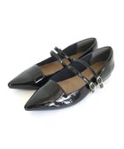 【ピエロ/Pierrot】の【アウトレットSALE!】ダブルストラップフラットシューズ ブラック|ID: prp329100004973826 ipo3291000000037291649