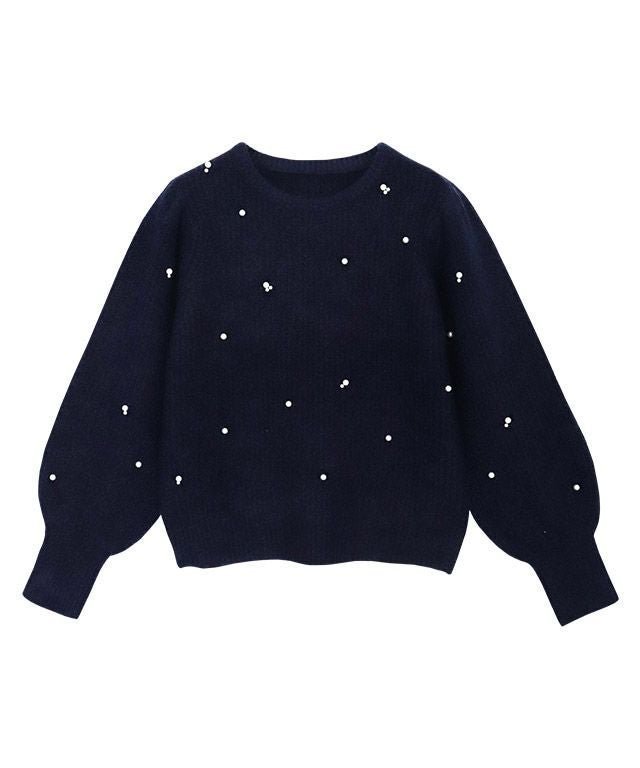 【ピエロ/Pierrot】のパフスリーブパールニット インテリア・キッズ・メンズ・レディースファッション・服の通販 founy(ファウニー) https://founy.com/ ファッション Fashion レディースファッション Fashion for Women トップス・カットソー Cut & Sew Tops ニット Knit Tops & Sweaters ダウン Down, Puffer デニム Denim, Jeans Material トレンド Trend, Trending Now パール Pearl, Pearl Accent プチプライス・低価格 Affordable / Budget Price ランダム Random, Irregular エレガント 上品 Elegant |ID: prp329100004973843 ipo3291000000037291718