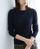 【ピエロ/Pierrot】のクルーネックリブニット 167cm / ネイビー / M|ID: prp329100004973856 ipo3291000000037291759
