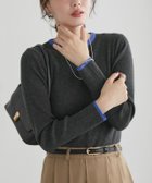 【ピエロ/Pierrot】の選べる配色リブニット 大人の最旬トレンドファッション＆コーディネート founy(ファウニー) ファッション Fashion レディースファッション Fashion for Women トップス・カットソー Cut & Sew Tops ニット Knit Tops & Sweaters おすすめ Recommended / Our Picks インナー Innerwear ハイネック High Neck, Mock Neck プチプライス・低価格 Affordable / Budget Price ベーシック Basic, Essential リブニット Rib Knit, Ribbed Knit 春 Spring 秋 Autumn thumbnail 167cm / A / 杢チャコール×ブルー / クルーネック / M|ID: prp329100004973864 ipo3291000000037291793