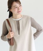 【ピエロ/Pierrot】の選べる配色リブニット 大人の最旬トレンドファッション＆コーディネート founy(ファウニー) ファッション Fashion レディースファッション Fashion for Women トップス・カットソー Cut & Sew Tops ニット Knit Tops & Sweaters おすすめ Recommended / Our Picks インナー Innerwear ハイネック High Neck, Mock Neck プチプライス・低価格 Affordable / Budget Price ベーシック Basic, Essential リブニット Rib Knit, Ribbed Knit 春 Spring 秋 Autumn thumbnail 163cm / A / 杢グレージュ×オフホワイト / クルーネック / M|ID: prp329100004973864 ipo3291000000037291798