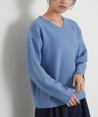 【ピエロ/Pierrot】のネックが選べるウールライクニット 167cm / ブルー / Vネック / M|ID: prp329100004973868 ipo3291000000037291821