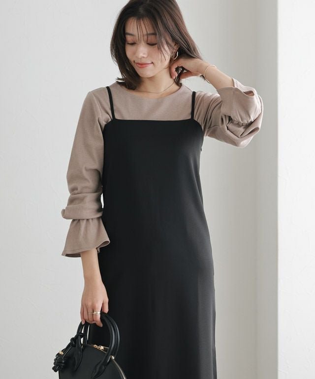 【ピエロ/Pierrot】のボックスシルエットキャミワンピース インテリア・キッズ・メンズ・レディースファッション・服の通販 founy(ファウニー) 　ファッション　Fashion　レディースファッション　Fashion for Women　ワンピース　Dresses　キャミソールワンピース　Camisole Dresses　インナー　Innerwear　キャミワンピース　Cami Dress, Slip Dress　シンプル　Simple, Minimal　スクエア　Square, Square Shape　ストレッチ　Stretch, Stretchy Fabric　デコルテ　Décolleté, Neckline　プチプライス・低価格　Affordable / Budget Price　ラップ　Wrap, Wrap Design　167cm / ブラック / M|ID: prp329100004975669 ipo3291000000037298891