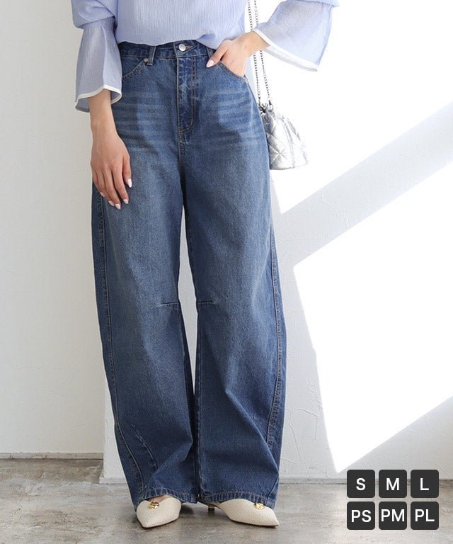 【ピエロ/Pierrot】のカーブデニム インテリア・キッズ・メンズ・レディースファッション・服の通販 founy(ファウニー) https://founy.com/ ファッション Fashion レディースファッション Fashion for Women パンツ Pants & Trousers デニム Denim, Jeans Material プチプライス・低価格 Affordable / Budget Price ルーズ Loose, Oversized |ID: prp329100004975673 ipo3291000000037298903