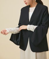 【ピエロ/Pierrot】の2wayスリーブノーカラージャケット 大人の最旬トレンドファッション＆コーディネート founy(ファウニー) ファッション Fashion レディースファッション Fashion for Women アウター Coat / Outerwear Collection レディースジャケット・軽アウター Jackets ノーカラージャケット / シンプル上品コーデ Collarless Jackets インナー Innerwear シンプル Simple, Minimal ジャケット Jacket, Outerwear スリーブ Sleeve, Long Sleeve / Short Sleeve プチプライス・低価格 Affordable / Budget Price |ID:prp329100004975697