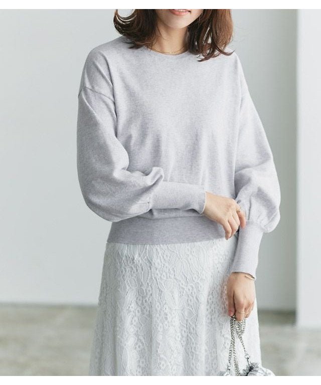 【ピエロ/Pierrot】のコットンミックスボリュームニットプルオーバー インテリア・キッズ・メンズ・レディースファッション・服の通販 founy(ファウニー) 　ファッション　Fashion　レディースファッション　Fashion for Women　トップス・カットソー　Cut & Sew Tops　ニット　Knit Tops & Sweaters　カジュアルプルオーバー・ニットトップス　Pullovers & Knit Tops / Casual Pullovers　ギャザー　Gathered, Ruffled　シンプル　Simple, Minimal　プチプライス・低価格　Affordable / Budget Price　ベーシック　Basic, Essential　ミックス　Mix, Mixed Style　春　Spring　167cm / 杢グレー / M|ID: prp329100004975699 ipo3291000000037299005