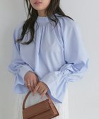 【ピエロ/Pierrot】のキャンディースリーブギャザーブラウス 大人の最旬トレンドファッション＆コーディネート founy(ファウニー) ファッション Fashion レディースファッション Fashion for Women トップス・カットソー Cut & Sew Tops シャツ・ブラウス・オフィスカジュアル Elegant Blouses & Button-Ups ギャザー Gathered, Ruffled スリーブ Sleeve, Long Sleeve / Short Sleeve フェミニン Feminine, Girly プチプライス・低価格 Affordable / Budget Price エレガント 上品 Elegant thumbnail 166cm / ブルー / M|ID: prp329100004975700 ipo3291000000037299014