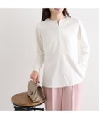 【ピエロ/Pierrot】のキーネックペプラムTブラウス 大人の最旬トレンドファッション＆コーディネート founy(ファウニー) ファッション Fashion レディースファッション Fashion for Women トップス・カットソー Cut & Sew Tops シャツ・ブラウス・オフィスカジュアル Elegant Blouses & Button-Ups 送料無料 Free Shipping インナー Innerwear カットソー Cut and Sewn Top ジャケット Jacket, Outerwear ジョーゼット Georgette, Semi-Sheer Fabric フレア Flare, Flared プチプライス・低価格 Affordable / Budget Price thumbnail 163cm / オフホワイト / M|ID: prp329100004975708 ipo3291000000037299057