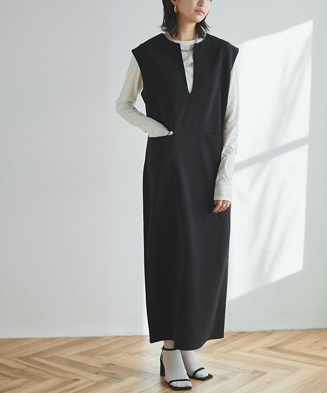 【ピエロ/Pierrot】のRASW 2wayスリットネックIラインジャンスカ インテリア・キッズ・メンズ・レディースファッション・服の通販 founy(ファウニー) 　ファッション　Fashion　レディースファッション　Fashion for Women　ワンピース　Dresses　インナー　Innerwear　シンプル　Simple, Minimal　ストレート　Straight, Straight Cut　スリット　Slit, Slit Detail　フロント　Front, Front Design　プチプライス・低価格　Affordable / Budget Price　エレガント 上品　Elegant　[RASW]2wayスリットネックIラインジャンスカ|ID: prp329100004975710 ipo3291000000037299062