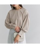 【ピエロ/Pierrot】の【お手入れ簡単】選べる袖ボタンポンチプルオーバー 大人の最旬トレンドファッション＆コーディネート founy(ファウニー) ファッション Fashion レディースファッション Fashion for Women トップス・カットソー Cut & Sew Tops カジュアルプルオーバー・ニットトップス Pullovers & Knit Tops / Casual Pullovers パール Pearl, Pearl Accent プチプライス・低価格 Affordable / Budget Price thumbnail 166cm / グレージュ / ゴールドボタン / M|ID: prp329100004975722 ipo3291000000037299105