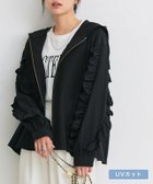 【ピエロ/Pierrot】のUVカットフリルデザインフードブルゾン 大人の最旬トレンドファッション＆コーディネート founy(ファウニー) ファッション Fashion レディースファッション Fashion for Women アウター Coat / Outerwear Collection レディースジャケット・軽アウター Jackets ブルゾンジャケット・スポーティアウター Blouson Jackets フェミニン Feminine, Girly フリル Frill, Ruffle ブルゾン Blouson, Bomber Jacket プチプライス・低価格 Affordable / Budget Price thumbnail フリルデザインフードブルゾン|ID: prp329100004975725 ipo3291000000037299117
