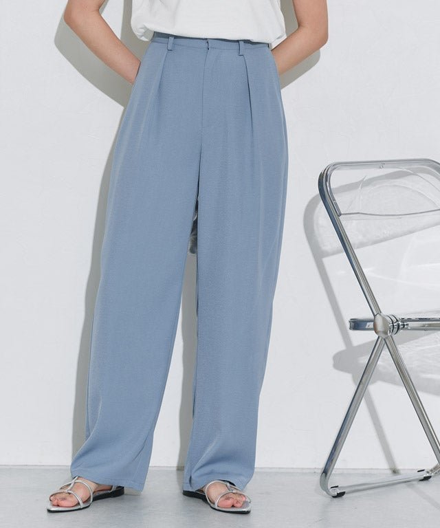 【ピエロ/Pierrot】のタックカーブパンツ インテリア・キッズ・メンズ・レディースファッション・服の通販 founy(ファウニー) 　ファッション　Fashion　レディースファッション　Fashion for Women　パンツ　Pants & Trousers　送料無料　Free Shipping　プチプライス・低価格　Affordable / Budget Price　166cm / ブルー / TM|ID: prp329100004975748 ipo3291000000037299216