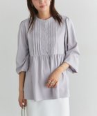 【ピエロ/Pierrot】のパールボタンピンタックペプラムブラウス 大人の最旬トレンドファッション＆コーディネート founy(ファウニー) ファッション Fashion レディースファッション Fashion for Women トップス・カットソー Cut & Sew Tops シャツ・ブラウス・オフィスカジュアル Elegant Blouses & Button-Ups ギャザー Gathered, Ruffled パール Pearl, Pearl Accent フェミニン Feminine, Girly プチプライス・低価格 Affordable / Budget Price エレガント 上品 Elegant thumbnail 166cm / グレー / M|ID: prp329100004975754 ipo3291000000037299235