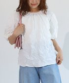 【ピエロ/Pierrot】の【B会場】ワッシャーボリュームスリーブブラウス 大人の最旬トレンドファッション＆コーディネート founy(ファウニー) ファッション Fashion レディースファッション Fashion for Women トップス・カットソー Cut & Sew Tops シャツ・ブラウス・オフィスカジュアル Elegant Blouses & Button-Ups ボリューム袖・フリルスリーブブラウス Voluminous & Ruffle Sleeves / Puffy Sleeve Tops プチプライス・低価格 Affordable / Budget Price リボン Ribbon, Bow thumbnail ワッシャーボリュームスリーブブラウス|ID: prp329100004975760 ipo3291000000037299256